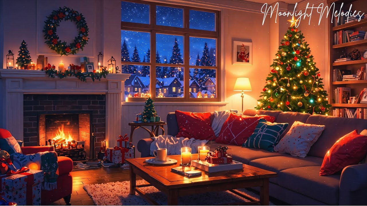 🌠 Midnight Christmas Lights – Soothing Music for Focus, Study & Holiday Calm 🎶