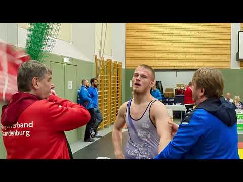 WRESTLING/RINGEN DM 2023 A-JUGEND.FREISTIL BIS 80 KG/ W.HERGERT(BAYERN)-B.CONRAD(BERLIN)