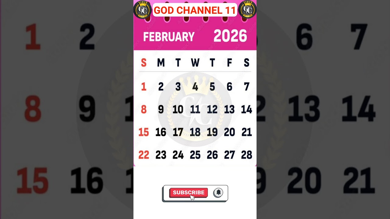 FEBRUARY 2026 | February Calendar 2026 #2026 #February