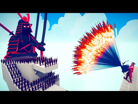 100X DARK SAMURAI AND GIANT DARK SAMURAI VS 4X EVERY GODS - Totally Accurate Battle Simulator TABS