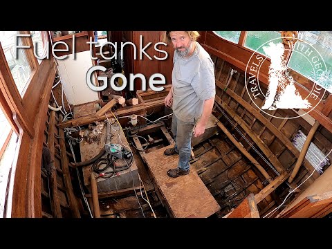 Ep 205 - Fuel tanks Gone! - Wooden Boat Restoration - Travels With Geordie