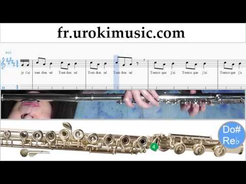 Cours de Flute Maître Gims - Tout donner Tuto Partitions Partie#2 um-a829