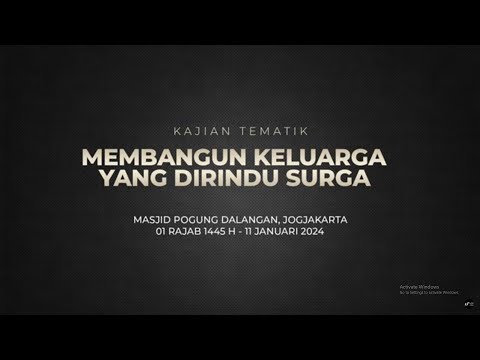 Membangun Keluarga Yang Dirindu Surga   Ustadz Dr  Firanda Andirja, M A