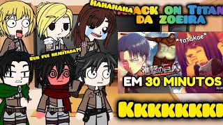 Attack on Titan react ATTACK ON TITAN EM MINUTOS 😂❤️RESUMÃO KKKKK