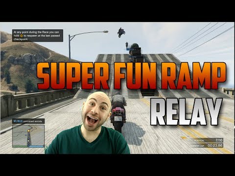 GTA V - Super Fun Ramp Relay Race! You've gotta play this. | Swiftor