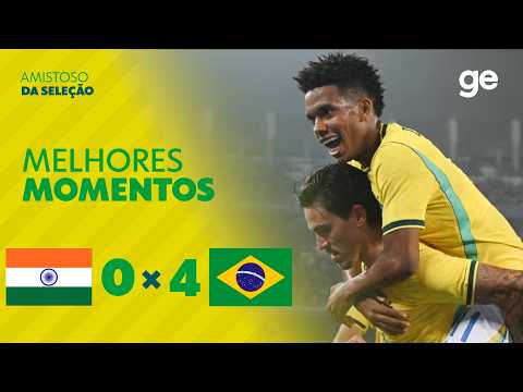Gols e lances de India x Brasil