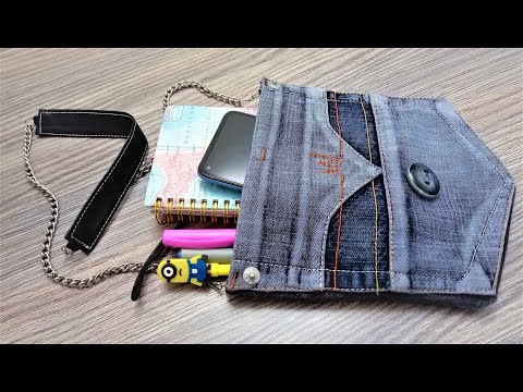 पुरानी जींस से बनाये सुंदर बैग/Diy tote bag from old jeans/Zipper  handbag/Ladies purse/Handbag/Bag - YouTube