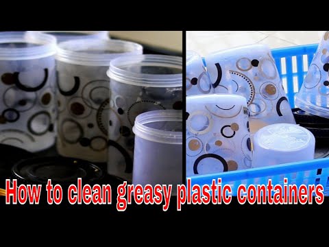 How to remove stains from plastic containers