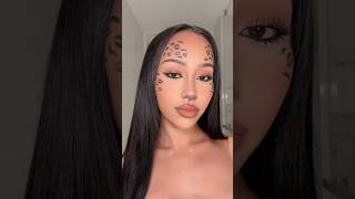 Easy leopard print makeup 🐆🖤 #makeup #halloween