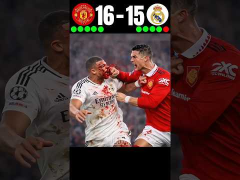 Manchester United Vs Real Madrid  PENALTY SHOOTOUT ||🤯🔥IMAGINARY MATCH 2027 🥶 #football #shorts #cr7