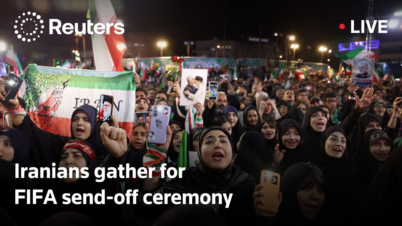 Video | LIVE: Iranians gather for FIFA send-off ceremony ⚽️