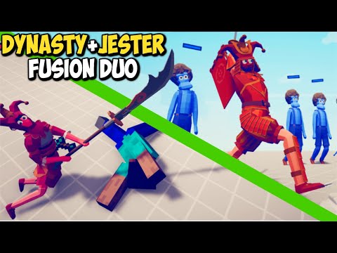 Fusion duo! Jester Red Jade & Jester Shogun vs Every Faction- Totally Accurate Battle Simulator TABS