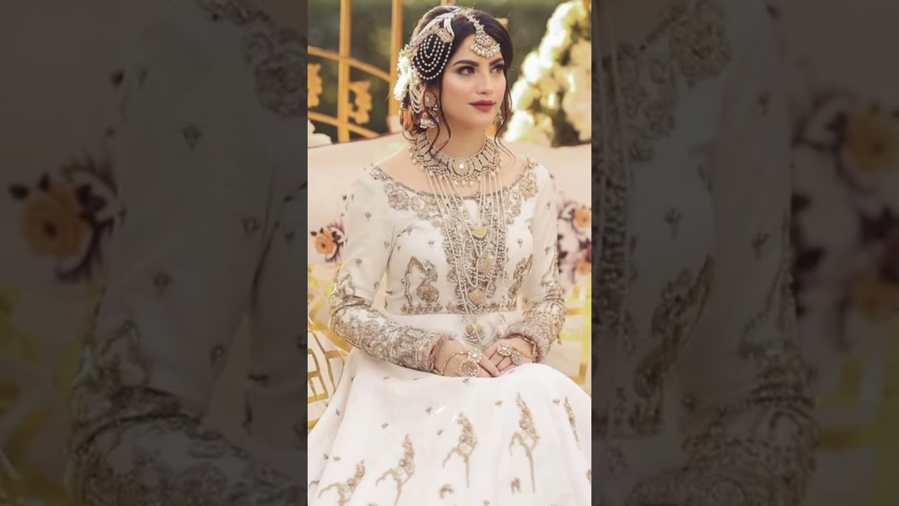 Best nikah look 2023//nikah bride makeup hairstyle 😍🤩#shorts #youtubeshorts #wedding
