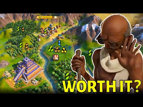 Civ 6 | Was A Starting Wonder Worth It? Wide Or Wonder?!? – (#1 Deity++ India Civilization VI)