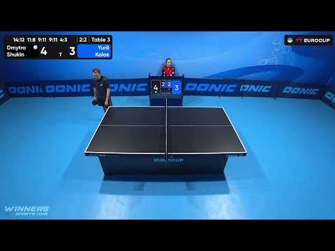 12:50 Dmytro Shukin - Yurii Kolos 09.10.2023 TT Euro.Cup Ukraine Professional. TABLE 3