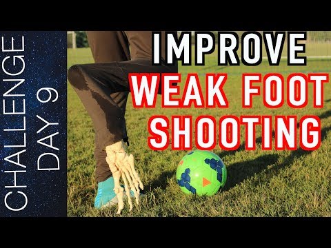 HOW TO SHOOT WITH YOUR WEAK FOOT - TUTORIAL - SHOOT WITH POWER | Day 9 thumbnail