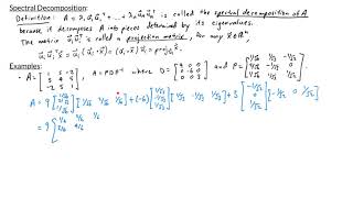 Linear Algebra - Spectral Decomposition