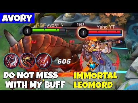 DO NOT MESS WITH MY BUFF!!!! IMMORTAL SUPREME LEOMORD - Avory | MLBB