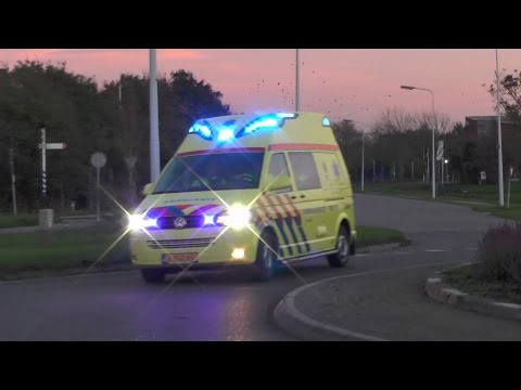 [PRIMEUR & PIEPENDE BANDEN] 2x A1, Silverline Ambulance 02 137 Sneek naar verschillende meldingen