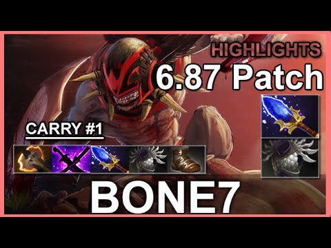Bone7 Bloodseeker 6.87 patch Aghanim's Scepter + Blademail | Game Highlights