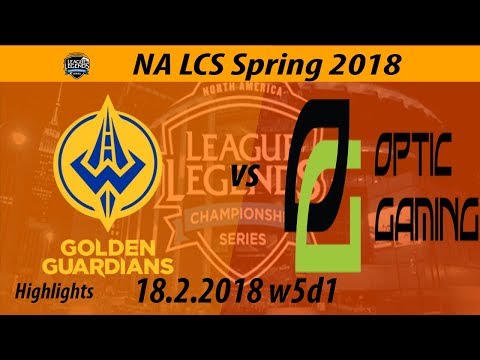 OPT vs GGS Highlights NA LCS Spring 2018 W5D1 Optic Gaming vs Golden Guardians 18 2 2018