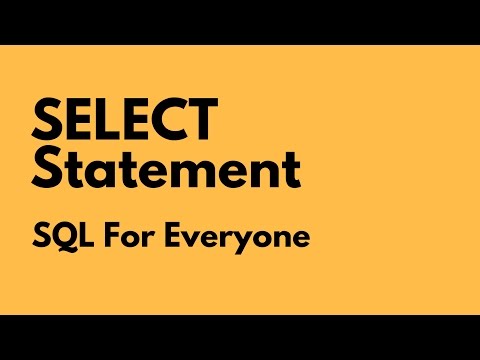 Sql For Everyone Tutorial 5 Select Statement