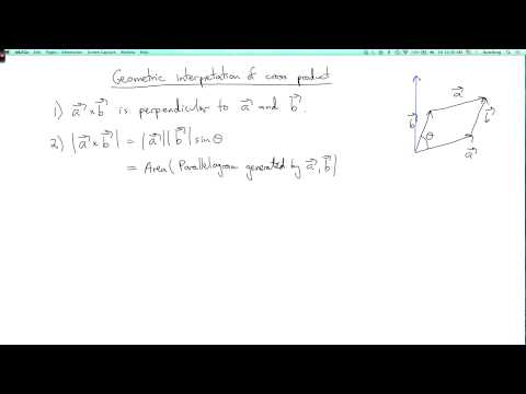 Multivariable calculus 1.3.6: Cross product