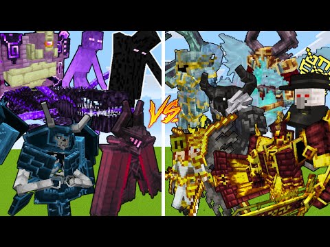 6 Strong Bosses VS 6 Strong Bosses / Minecraft Mob Battle