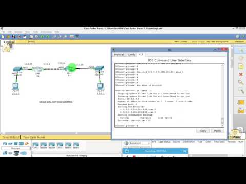 single area ospf configuration in cisco packet tracer