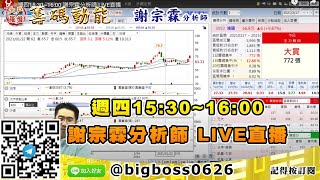 【大戶羅盤籌碼動能】 #謝宗霖 0218，週四15:30~16:00 謝宗霖分析師 LIVE直播 (圖)
