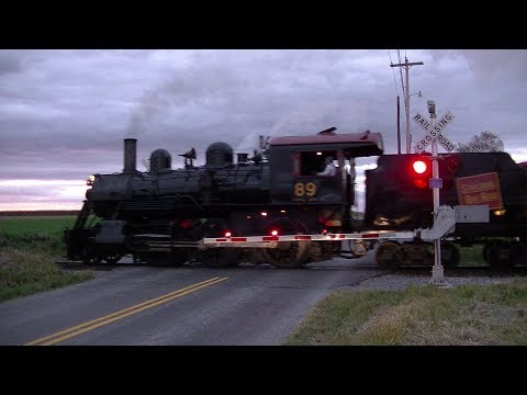 Vintage steam train passes through newly upgraded crossing