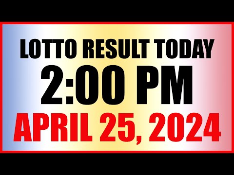 Lotto Result Today 2pm April 25, 2024 Swertres Ez2 Pcso