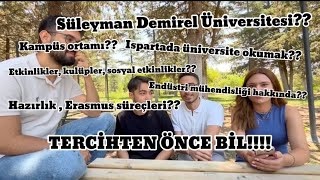Süleyman Demirel Üniversitesi Hakkında Merak Edilenler!!#sdü #yksterci