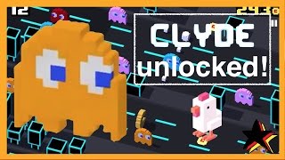 CROSSY ROAD CLYDE UNLOCK! | NEW Secret Character of the Pac-Man 256 Update (Android/iOS)