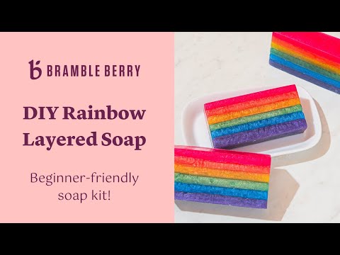 How to Make Layered Rainbow Soap 🌈 DIY Soap Kit | Bramble Berry
