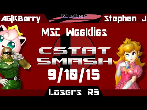 MSC Melee 9-10-15 Singles LR5 - AG|KBarry (C. Falcon, Jigglypuff) vs. Stephen J (Peach)
