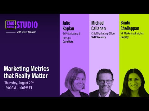 CMO Huddles Studio | Marketing Metrics that Really Matter - YouTube