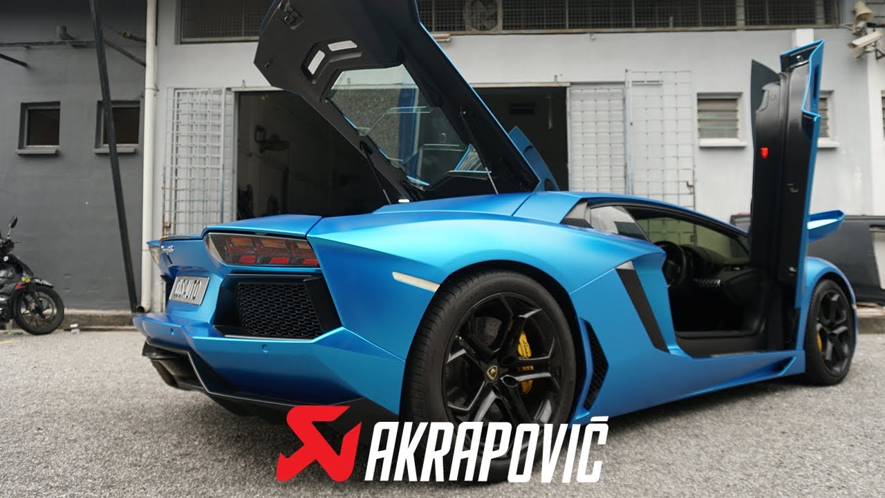 LAMBORGHINI AVENTADOR LP700-4 X AKRAPOVIC EXHAUST | LOUD REVS & HUGE FLAMES | EPIC