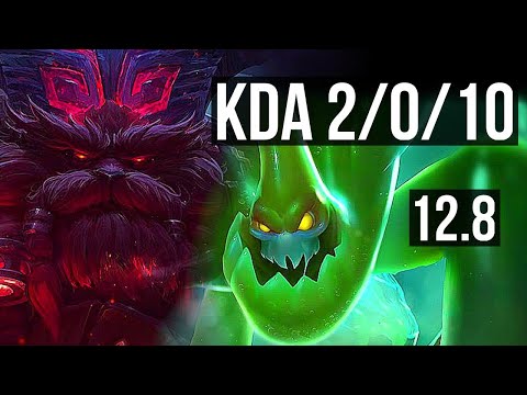 ORNN vs ZAC (TOP) | 2/0/10, 1.1M mastery, 400+ games | KR Diamond | 12.8