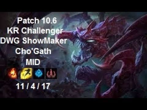 DWG ShowMaker - Cho'Gath vs Nocturne - KR Challenger 1284 LP - Patch 10.6