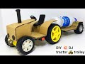 How To Make A Mahindra Tractor Trolley At Home From Cardboard Diy Dj Tractor With Water Tank