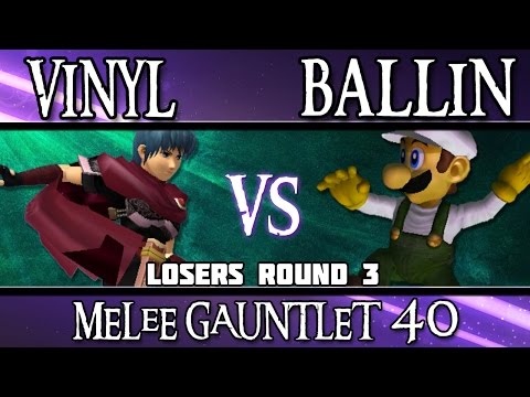 Melee Gauntlet 40 - Vinyl (Marth) vs Ballin (Luigi, Marth) - LOSERS ROUND 3