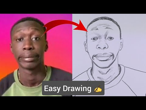 Drawing of Sketch Khaby Lame Face ✍️ Pencil Drawing