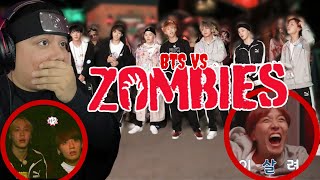 Zombies Are Chasing BTS! | Run BTS! 2017 EP.24 - BTS vs 좀비 *REACTION*