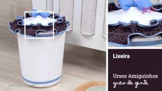 Lixeira Ursos Amiguinhos | Ref: 54087
