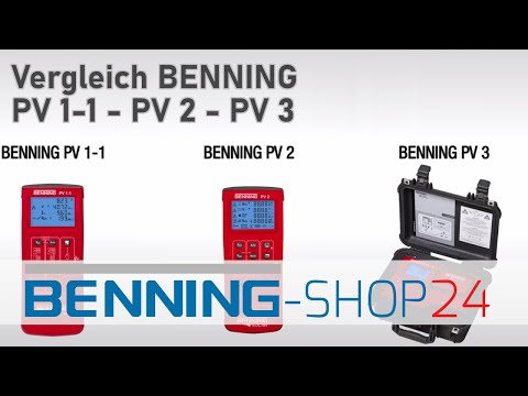 BENNING PV 1-1, PV 2 und PV 3 im Vergleich