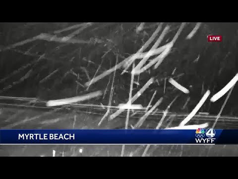 WATCH: Sleet, freezing rain flurries fall in Myrtle Beach, South Carolina