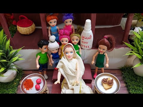 Dilli Wali Barbie Epi-261/Barbie Doll All Day Routine In Indian Village/Barbie Doll Bedtime Story 