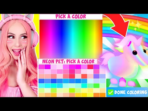 How To Change THE COLOR Of Your NEON PETS In Adopt Me... Roblox Adopt Me