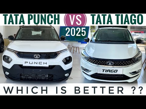 Tata Punch vs Tiago 2025 - Which is Better? | Tata Tiago vs Punch 2025 | Tata Punch 2025 Review